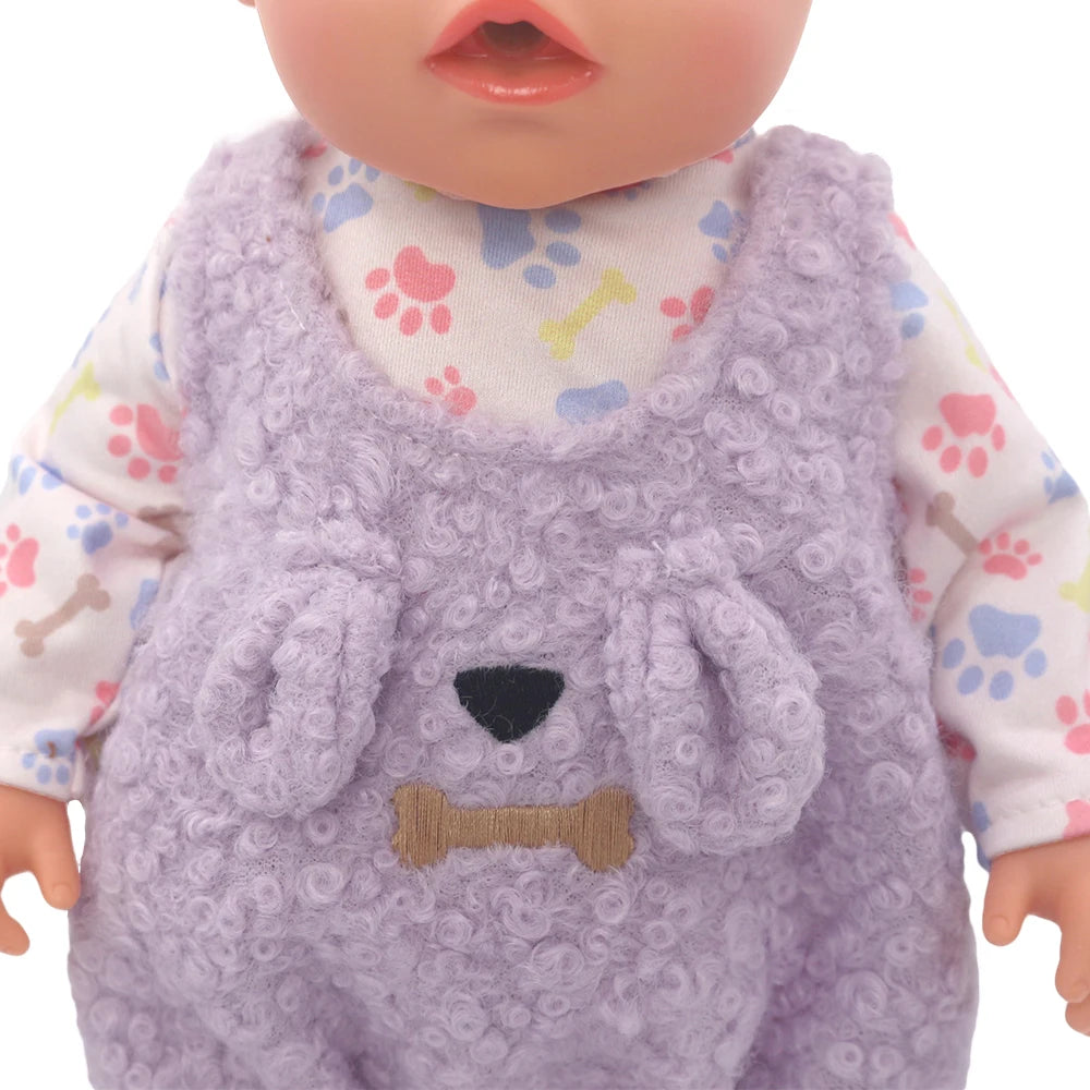 Baby Born Doll Clothes Set – Cute Jumpers, Rompers & Shoes for 13-18 Inch Newborn Dolls, Festival & Birthday Gift