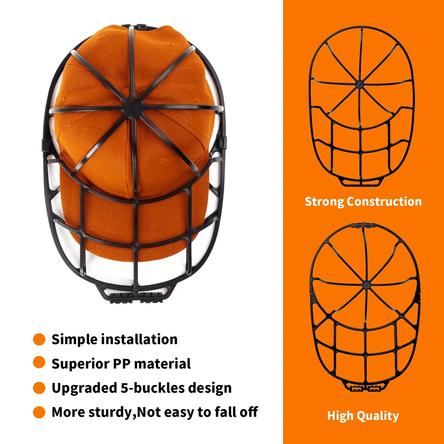 Versatile Dual-Layer Baseball Cap Washer - Ideal for Adult & Kid's Hats, Sturdy Washing Frame Cage, Efficient Hat Cleaner and Shape Protector