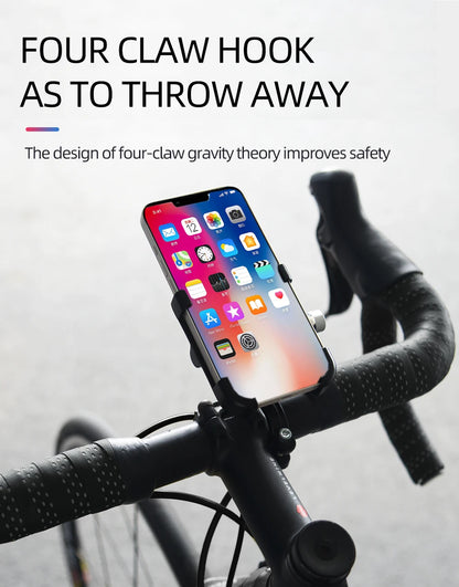 ThinkRider Anti-Vibration Bicycle Phone Mount for Mountain & Road Bikes – Navigation & Mobile Stand for E-Bikes