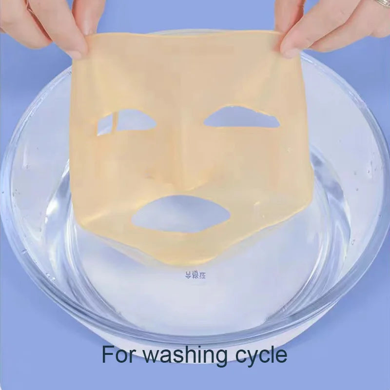 Reusable Silicone Mask Cover for Nourishing Skin - 3D Anti-Evaporation Face Sheet Mask Protective Case