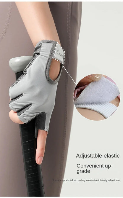 Women's Half Finger Sports Gloves – Anti-Slip, Shock-Absorbing, Breathable Fitness and Outdoor Gloves
