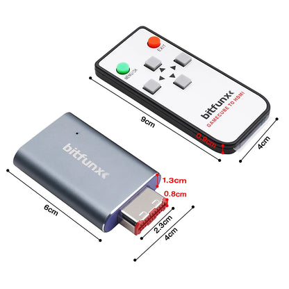 Bitfunx GC Video HDMI Adapter – Digital AV to HDMI Converter for Nintendo GameCube NGC DOL-001 Console