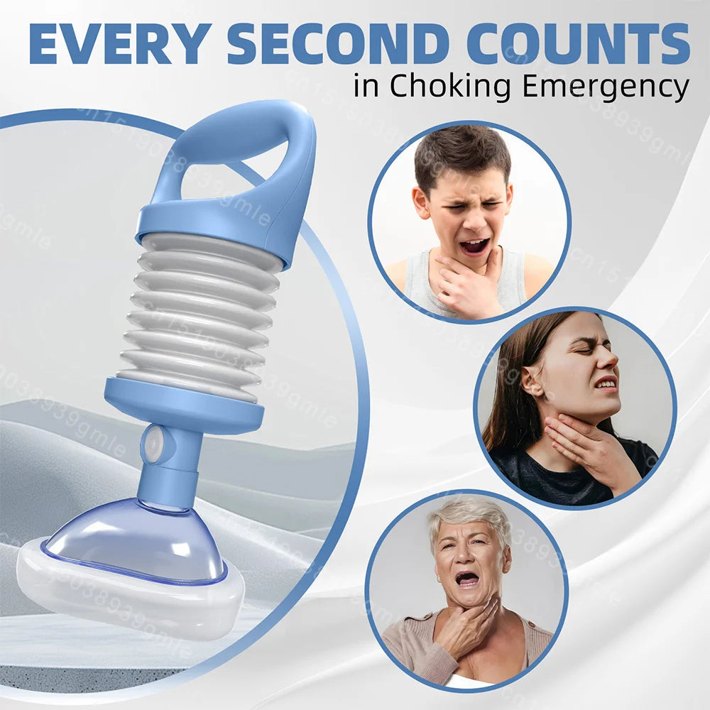 First Aid Anti-Choking Rescue Device – Automatic Airway Assist with 3 Mask Sizes for Adults & Kids, Emergency Kit