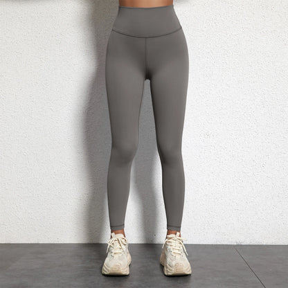 Women's High Waist Yoga Leggings - Solid Color 25" Soft Stretch Gym Training Pants Plus Size Athletic Sportswear