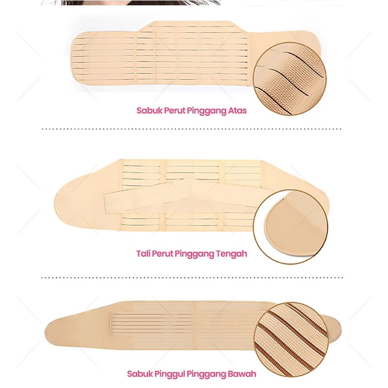 3 in 1 Corset Postpartum Belly Band - Tummy, Pelvis, and Waist Trainer Wrap for Pregnant Women, Recovery Bandage Body Shaper