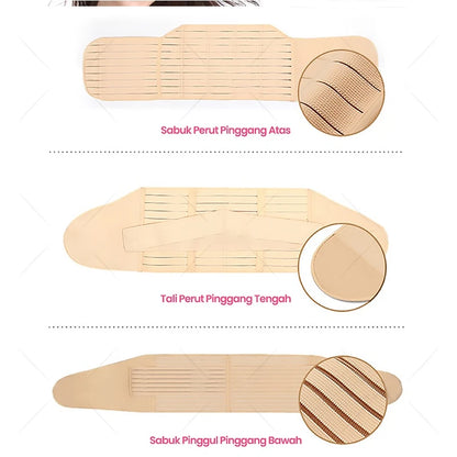 3 in 1 Corset Postpartum Belly Band - Tummy, Pelvis, and Waist Trainer Wrap for Pregnant Women, Recovery Bandage Body Shaper