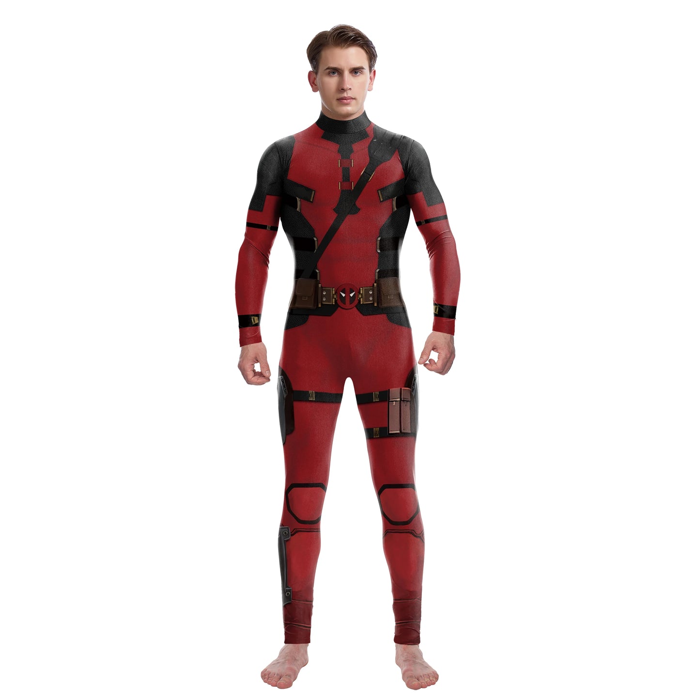 “You’re My Secret” Superhero Cosplay Costume – Deadpool & Wolverine Jumpsuit Bodysuit for Men, Halloween & Party