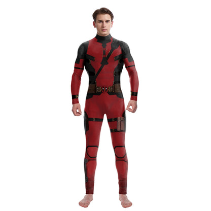 “You’re My Secret” Superhero Cosplay Costume – Deadpool & Wolverine Jumpsuit Bodysuit for Men, Halloween & Party