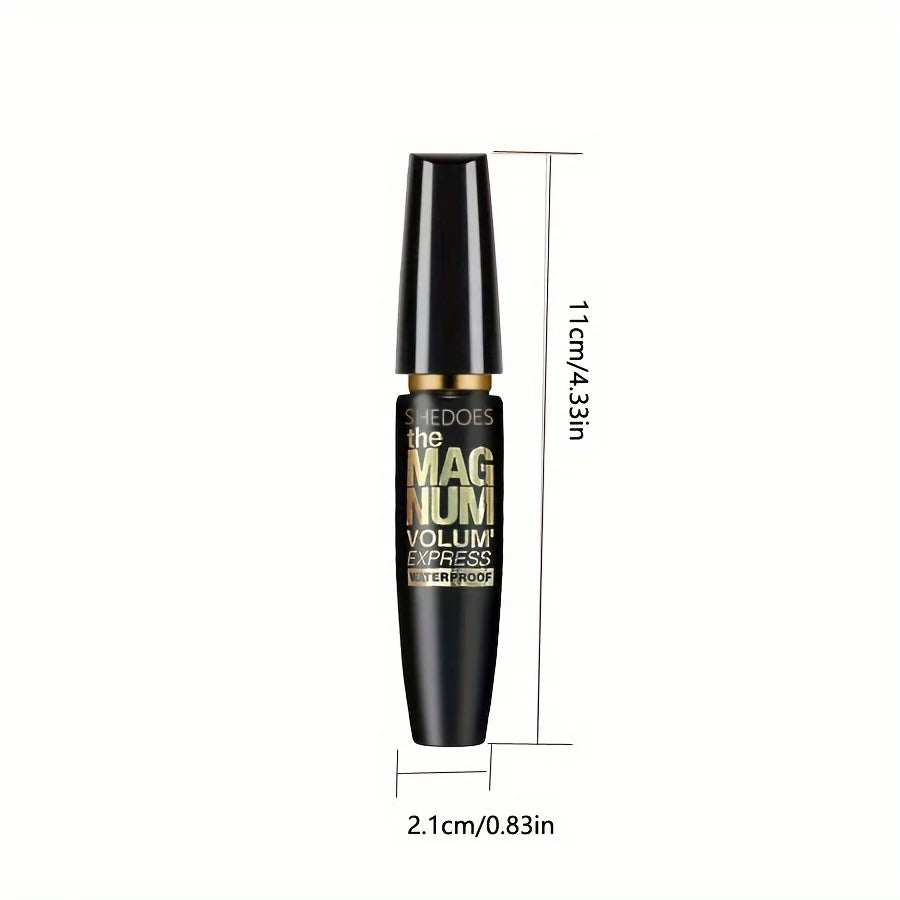 4D Black Fiber Mascara - Waterproof Eyelash Thickening, Lengthening & Curling Makeup