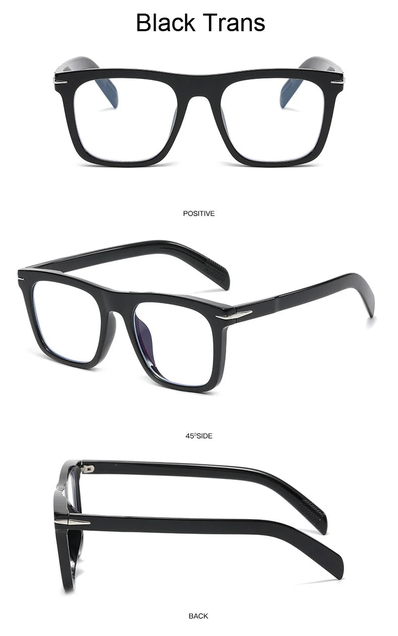 Vintage Square Sunglasses for Men – Classic Retro Gradient Designer Shades