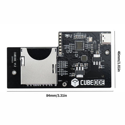 CUBEODE V1.2 GameCube Optical Drive Emulator — Upgraded ODE Board, Replace DVD Drive (No SD2SP2/SDGecko Required)