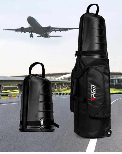 PGM Golf Aviation Bag – Hard Shell Anti-Collision Travel Bag with Roller Skating Belt, Men & Women, HKB014