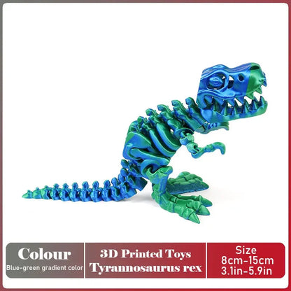 3D Printed Tyrannosaurus Rex Model - Realistic Jointed Movable Dinosaur Figure Toy & Desktop Decoration Gift