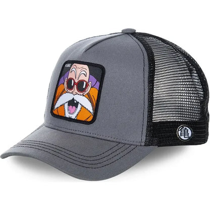 Dragon Ball Son Goku Cap - Embroidered Hip Hop Trucker Mesh Hat Adjustable Summer Travel Sun Visor for Men
