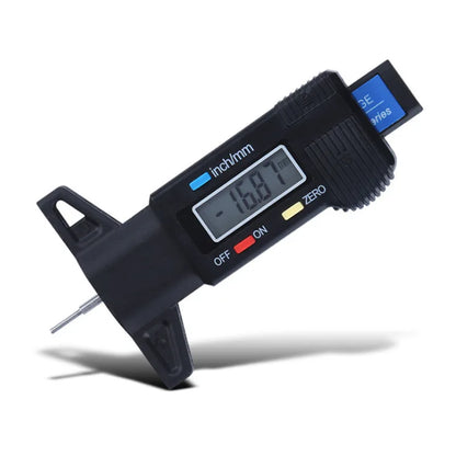 Digital Tire Tread Depth Gauge Caliper - LCD Display, 0-25mm Measurement Tool for Car Tire Maintenance