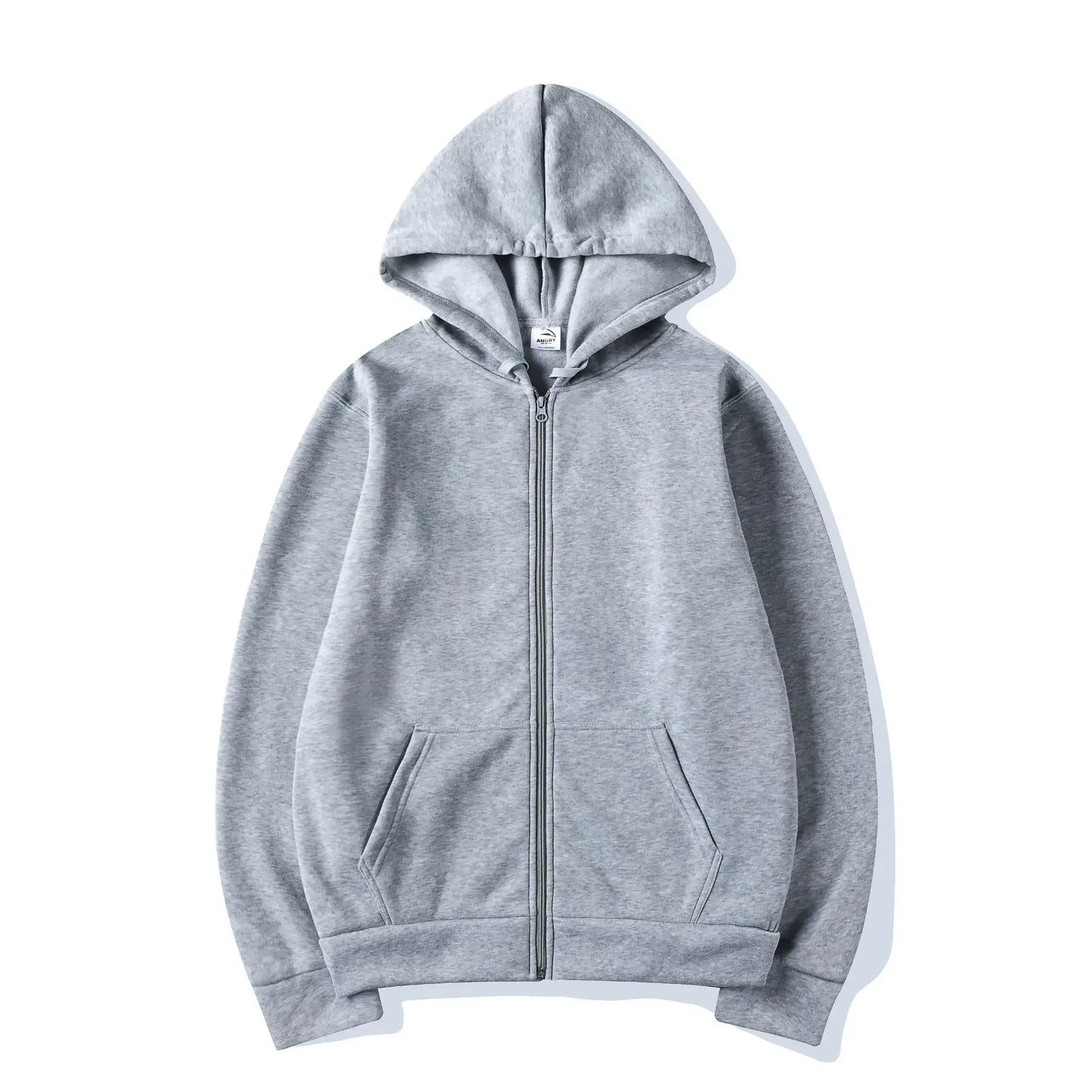 Fashion Zipper Hoodie — Casual Black, Gray & Blue Streetwear Sweatshirt for Men & Women