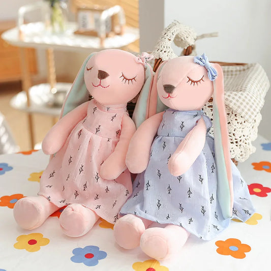 Cute Rabbit Plush Toy – Soft Pink Heart Stuffed Animal with Long Ears, Throw Pillow & Kids Room Decor Gift