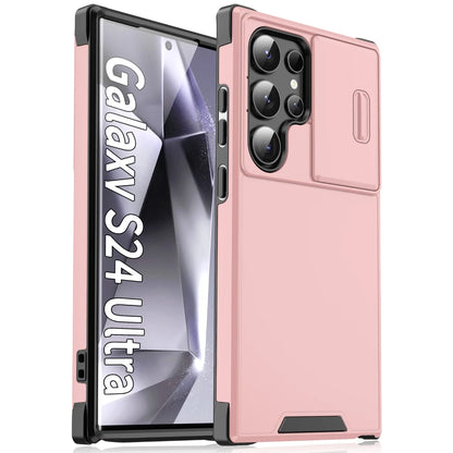 Slide Camera Armor Matte Samsung Case – Shockproof Cover for Galaxy S20–S25 Ultra/Plus/FE & Note 20 Ultra
