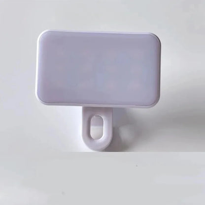 Portable Mini Selfie Fill Light - Rechargeable 3-Mode Clip-On LED Light for Phone & Computer