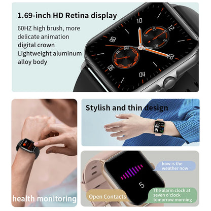 2022 Smart Watch - Bluetooth Call & Music, Fitness Clock, Digital Sports Waterproof Watch for Men & Women, iOS & Android