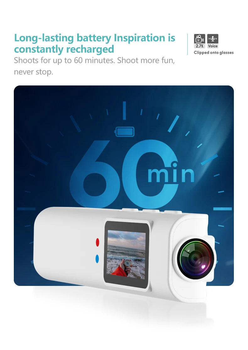Xiaomi Mini FPV Smart Glasses — HD 4K WiFi Micro-Camera for Video & Audio Recording with APP Control