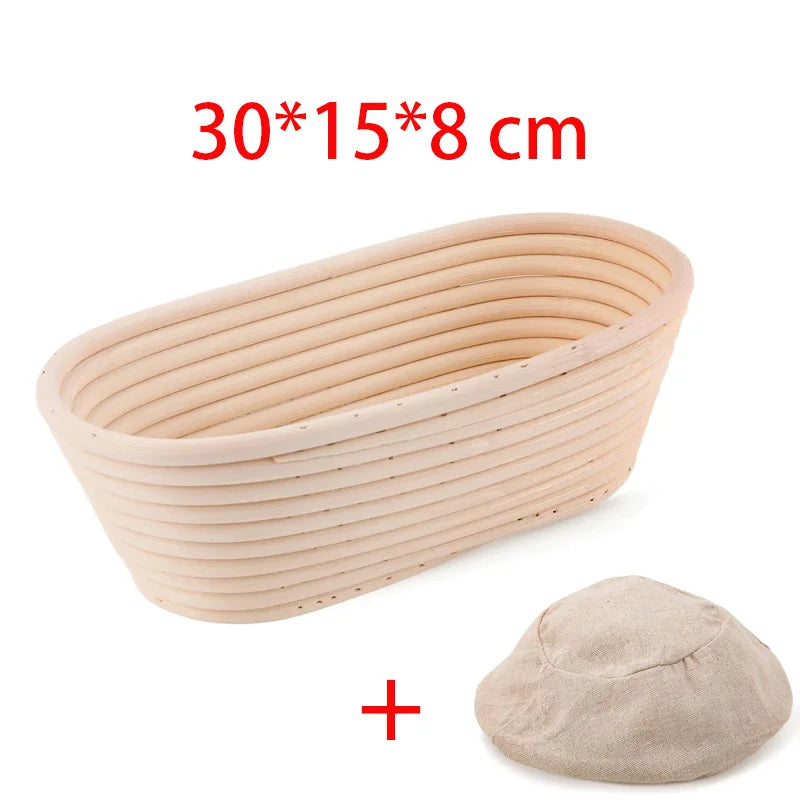 Oval Rattan Bread Proofing Basket — Wicker Dough Fermentation Sourdough Banneton Bread Basket