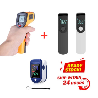 Hot Non-Contact Infrared Thermometer - Digital LCD Laser Temperature Meter for Home & Industrial Measurement - Worldwide Shipping