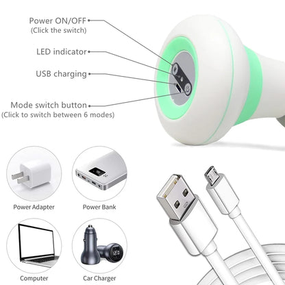 Electric Mini Handheld Massage Gun: 6-Speed Vibration Fitness Massager - Relieve Fatigue and Pain, Personal Care Body Massager