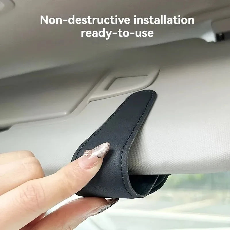Magnetic Car Glasses Clip - Multifunctional Sun Visor Sunglasses Holder & Storage Rack