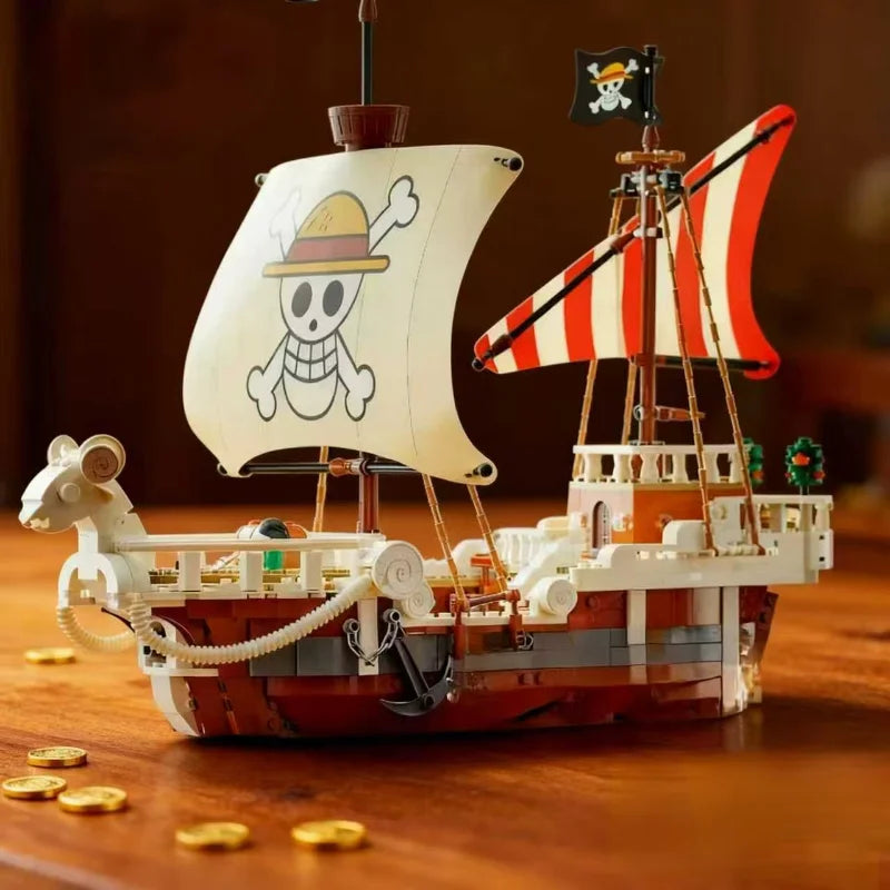 FIT 75639 One Piece Merry Boat Luffy Building Blocks Toy – Model Bricks Set for Kids’ Birthday & Christmas Gifts