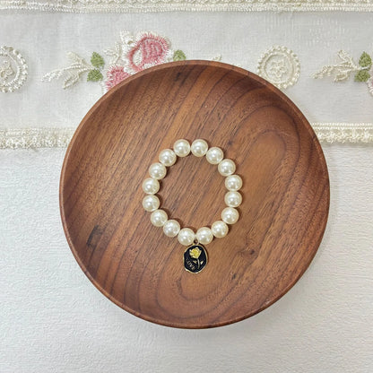17cm Labubu Macaron Sitting Party Ornament — DIY Cute Plush Pendant with Pearl Necklace & Alloy Chain Accessory