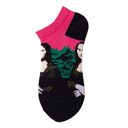 Combed Cotton Ankle Socks for Men & Women - Funny Beer, Fruit & Food Novelty Low Cut Socks (EU 38-43)