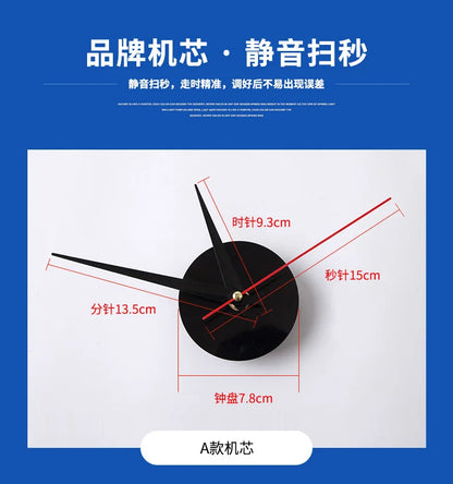 2023 Modern Large 3D DIY Wall Clock – Acrylic Mirror Quartz Clock for Living Room Home Decor