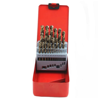 M35 Cobalt Twist Drill Bit Set – HSS-Co Straight Shank Metal Drill Kit for Stainless Steel, Iron & Woodworking Use