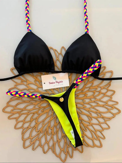 2025 Women’s Micro Halter Bikini Set – Sexy Brazilian Thong Swimsuit Beach & Party Swimwear