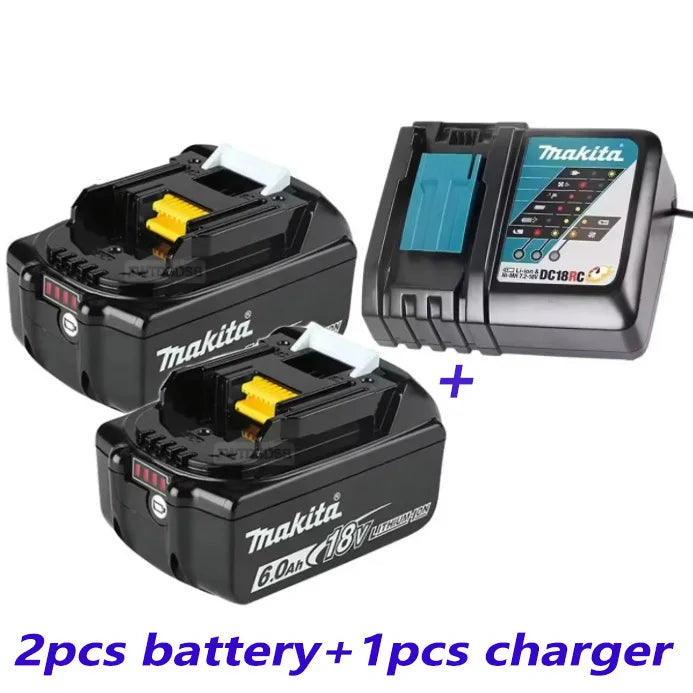 100% Compatible Makita 18V 6000mAh Rechargeable Lithium-Ion Battery – Replacement for BL1860, BL1830, BL1850, BL1860B Tools