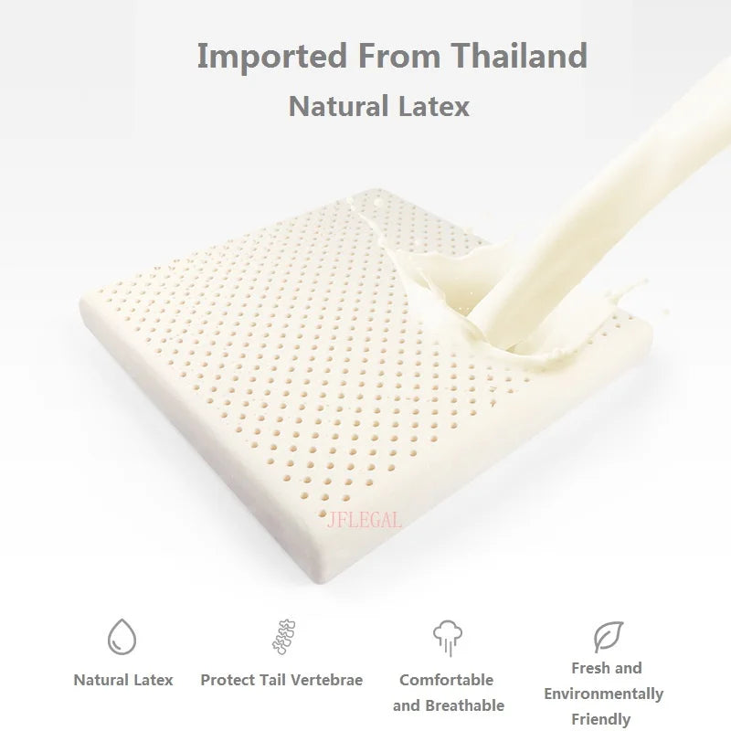 JFLEGAL Thailand Natural Latex Cushion – Washable Square Seat Pad for Buttocks Pain Relief, Office Chair Cushion Cojin