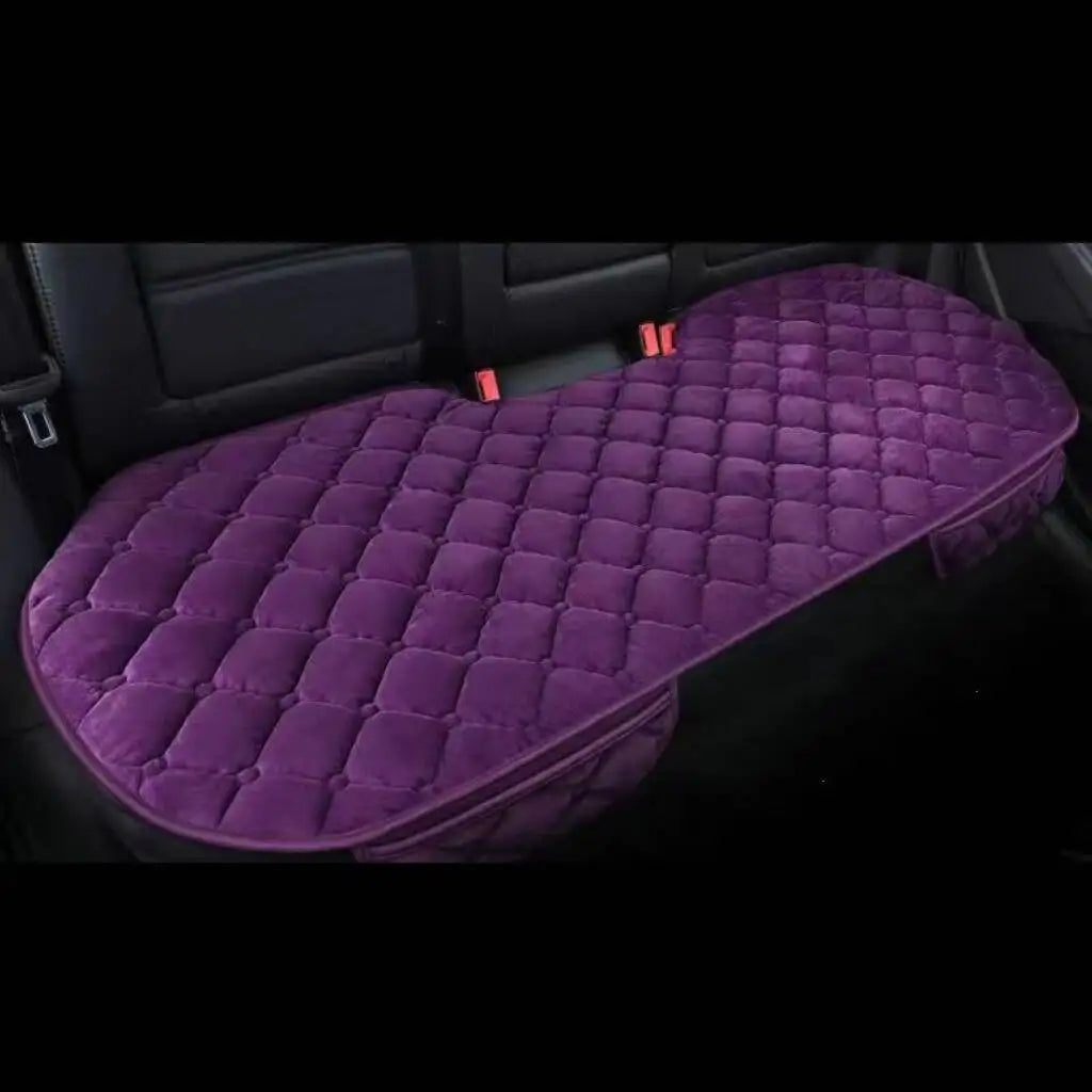 Universal Winter Warm Car Seat Cover Protector Set – 3-Piece Rear Seat Cushion & Back Cushion Auto Seat Protection for Cars, SUVs & Vans