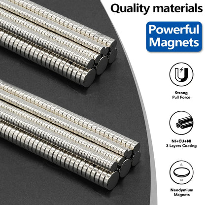 N35 Neodymium Round Magnets - Super Strong Permanent Fridge Magnets for DIY Crafts and Projects