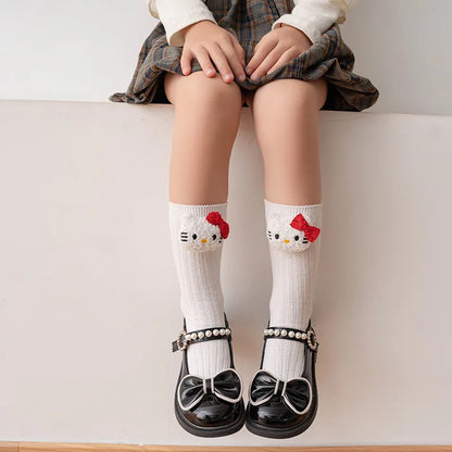 Sanrio Kuromi, Melody, Cinnamoroll & Kitty Cat Socks – Kawaii Cartoon Mid-Tube Socks for Girls, Korean Style Trendy Student Socks