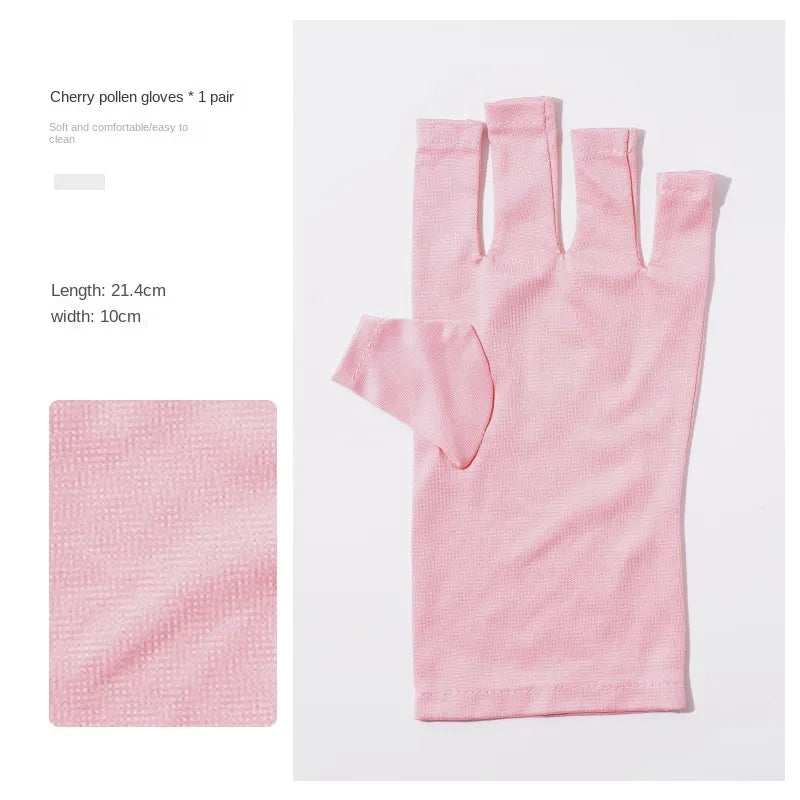 UV Protection Nail Art Glove - Anti-Radiation Gloves for Gel Nail UV LED Lamp Tools, Protects During Nail Art