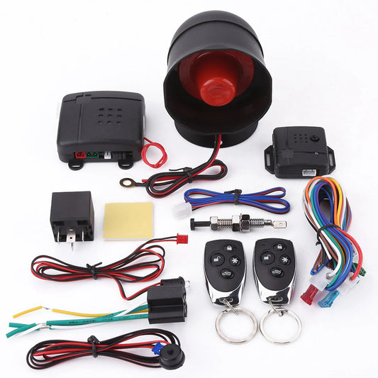 Universal Car Alarm Security System – Keyless Entry Remote Control with Dual Remotes & Siren Car Anti-Theft Protection System