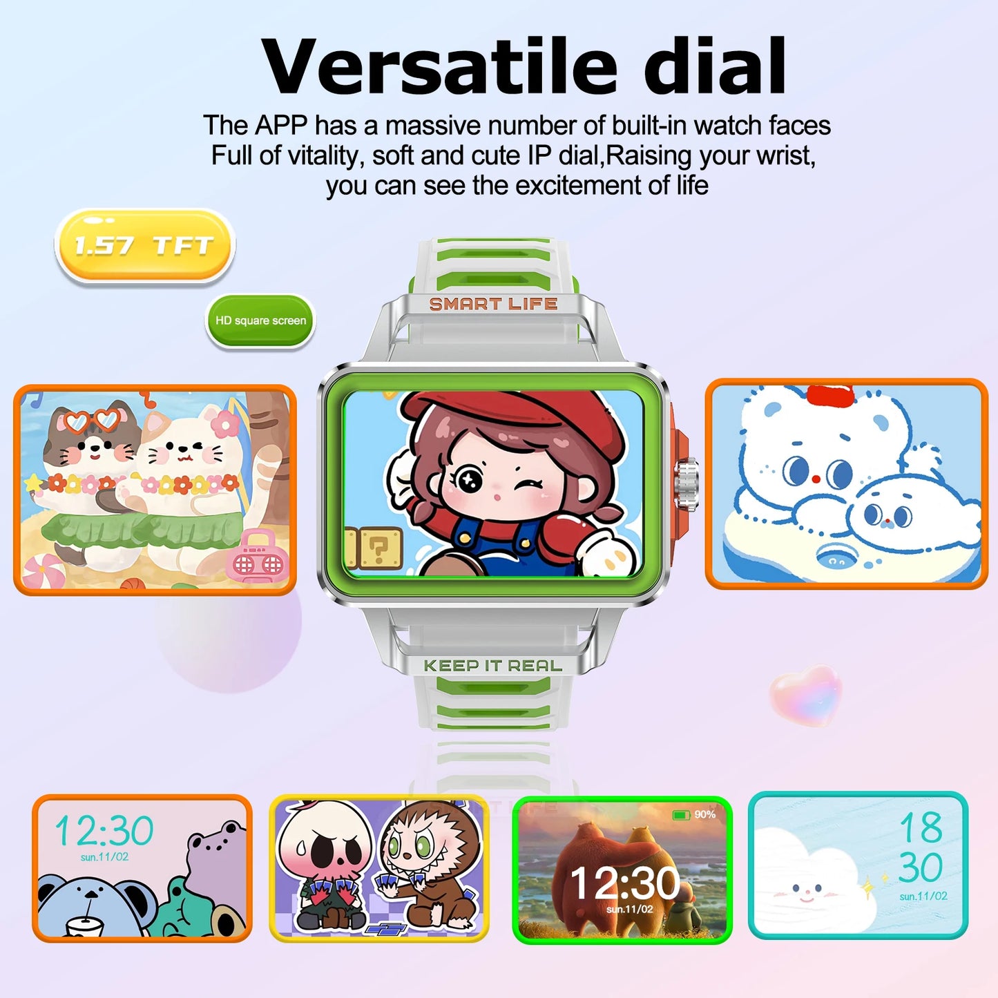 Kids Smartwatch - Mini Games, Multi-Sport Fitness Tracking & Custom Wallpaper for Boys and Girls