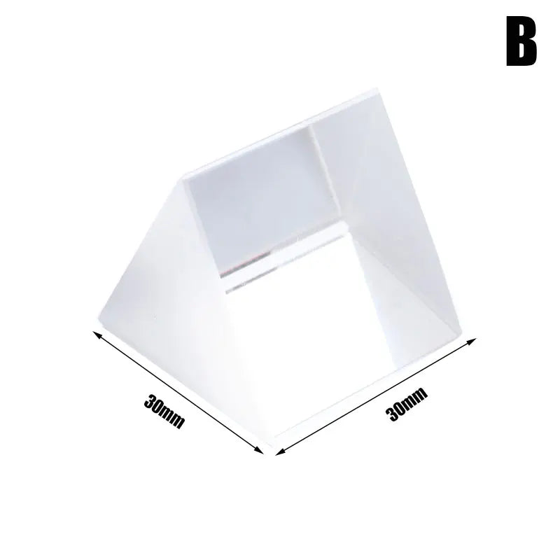 Triangular Prism Crystal – Rainbow Light Refraction Physics Experiment Toy for Kids & Photography