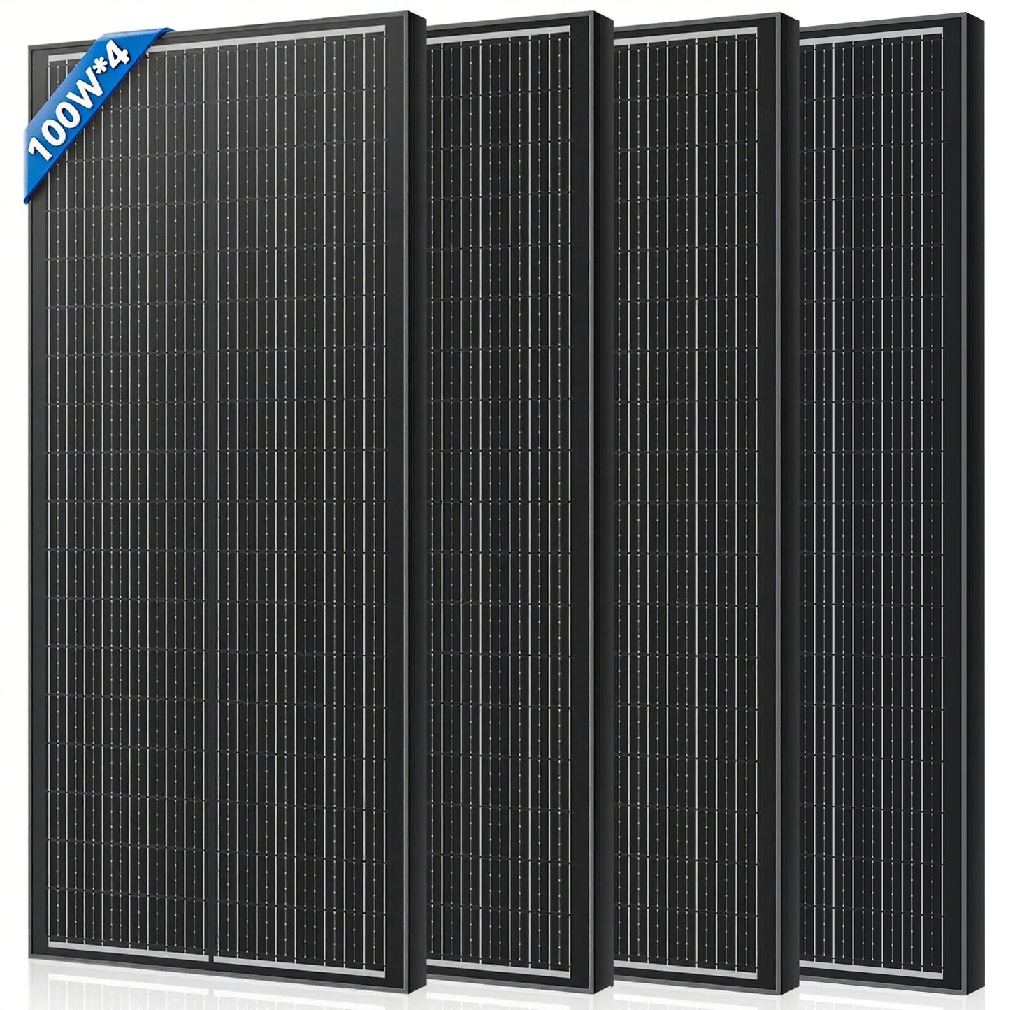 Rvpozwer N-Type Mono Solar Panel - 400W/200W/100W High Efficiency Waterproof Module for RV Marine Yacht Camping & Off Grid Power