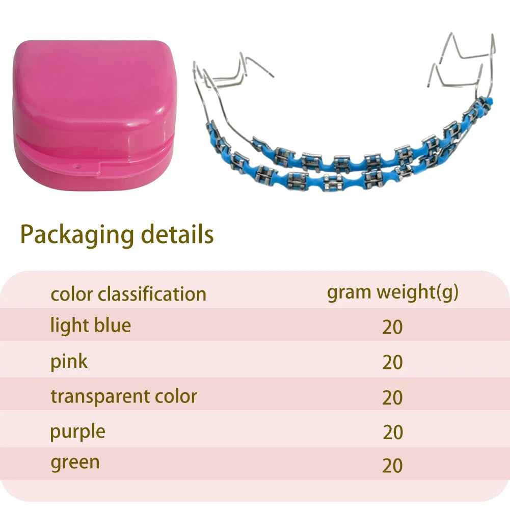 Fashion Temporary Tooth Braces – High-Quality Dental Fake Braces with Metal Wires and Brackets