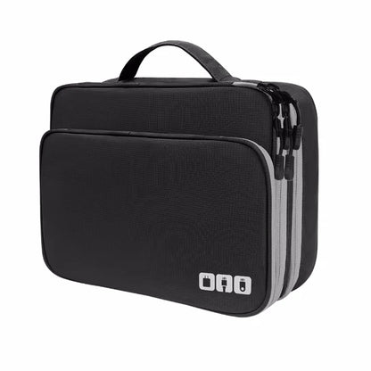 Multi-Layer Cable Storage Bag - Portable Travel Organizer Case for Chargers & Electronic Accessories