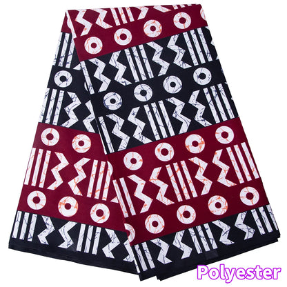 Ankara African Wax Print Fabric - Batik Pagne Polyester Material for DIY Sewing, Patchwork & Wedding Dress Craft