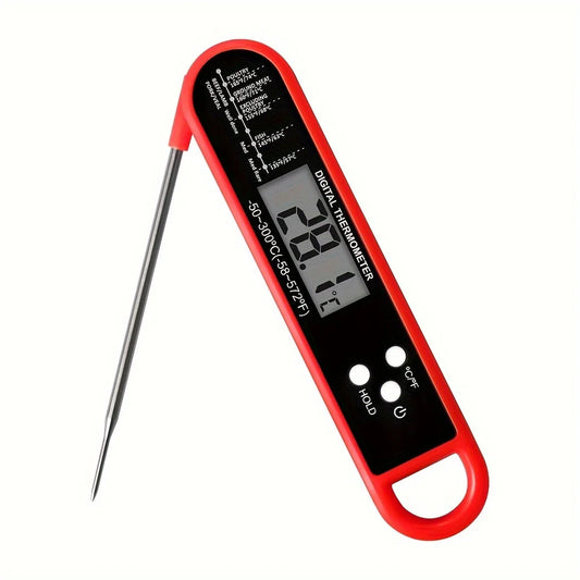 Professional Digital Meat Thermometer – Instant Read High Accuracy Waterproof Cooking Thermometer with Backlit Display for Grill, BBQ, Oven & Kitchen Use