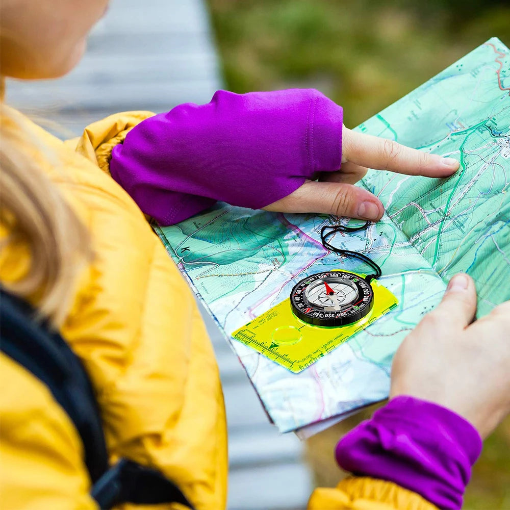 Waterproof Hiking Compass - Outdoor Navigation & Orienteering Tool for Camping, Backpacking and Map Reading